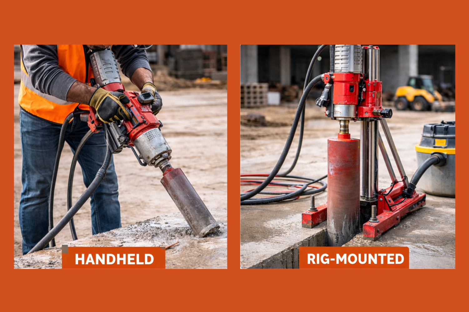 Handheld vs. rig-mounted core drilling machines