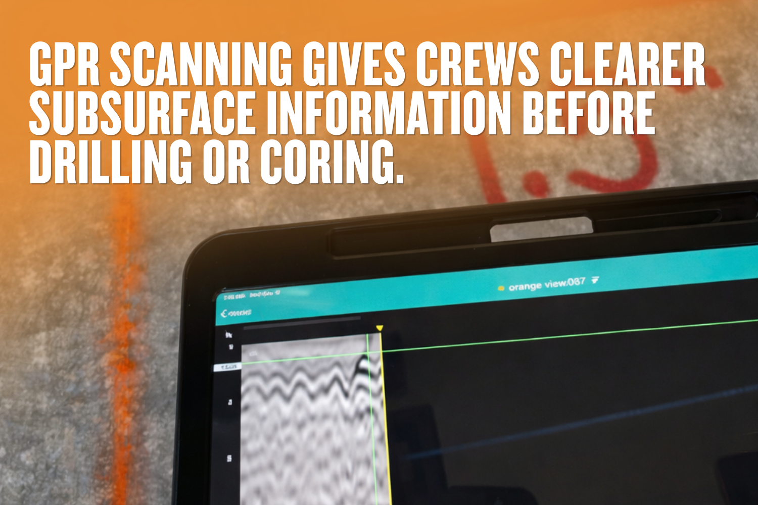 Scanning concrete with GPR technology