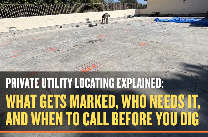 Private utility locating at the Beverly House