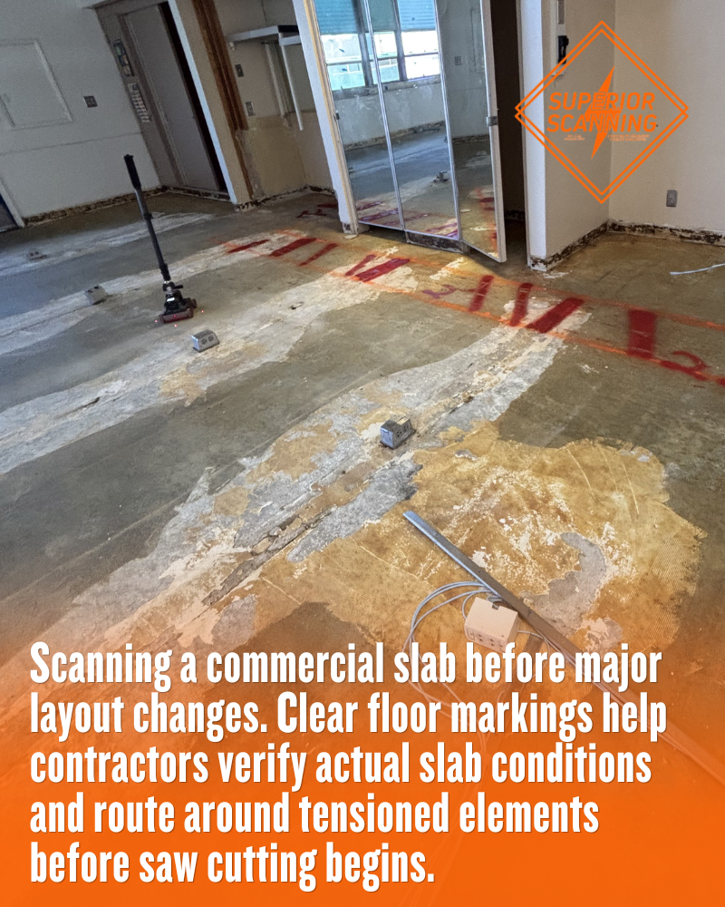Post-tension cable GPR scanning